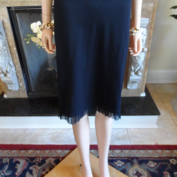 Moschino Cheapandchic Black SHeath Dress with/Embroidery Detail Size 10 - Picture 10 of 16